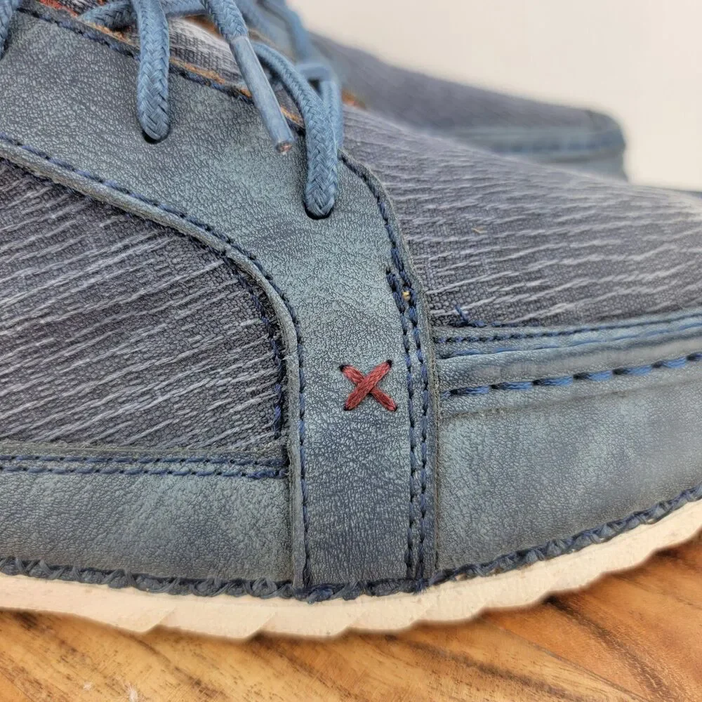 Twisted X Mens Size 9.5 Blue Zero-X Moc Toe Lace Up Sneakers MZX0008